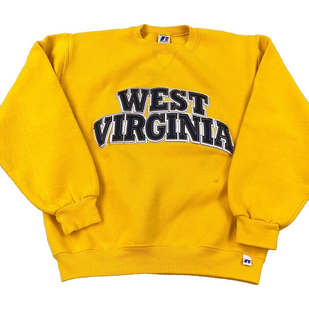 Vintage West Virginia Mountaineers Sweatshirt Men S Crewneck WVU Y2K Russell *